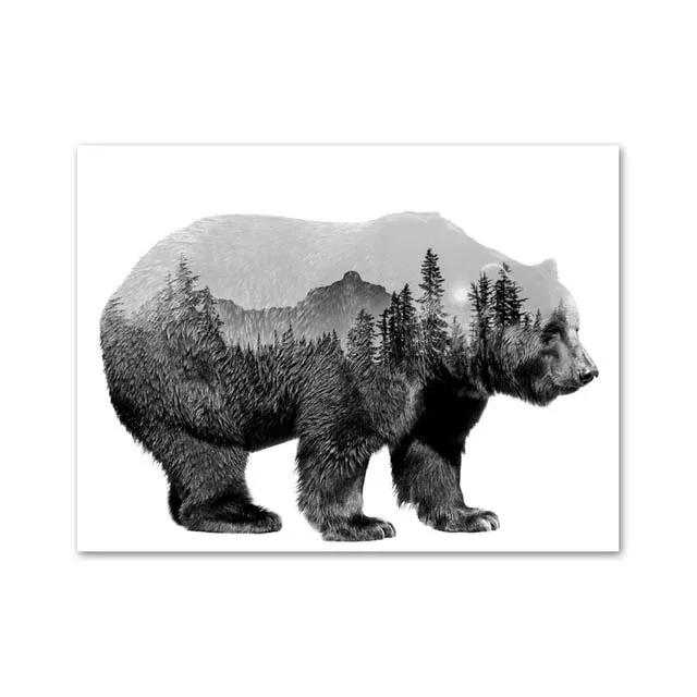 Nordic-Style-Canvas-Modern-Printed-Bear-Wolf-Creative-Landscape-Poster-Home-Decor-Painting-Wall-Art-Picture (3)