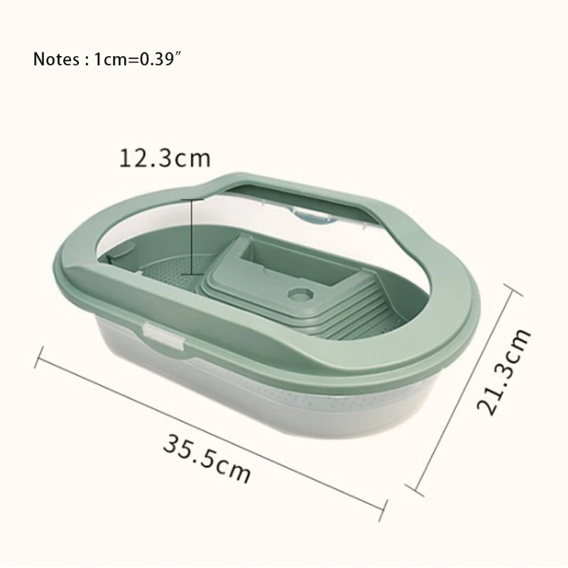 Turtle Tank Container Reptile Detachable House Easy to Change Water Plastic Habitat with Areas to Breed Feed Swim Bask Fish Tank turtle tank