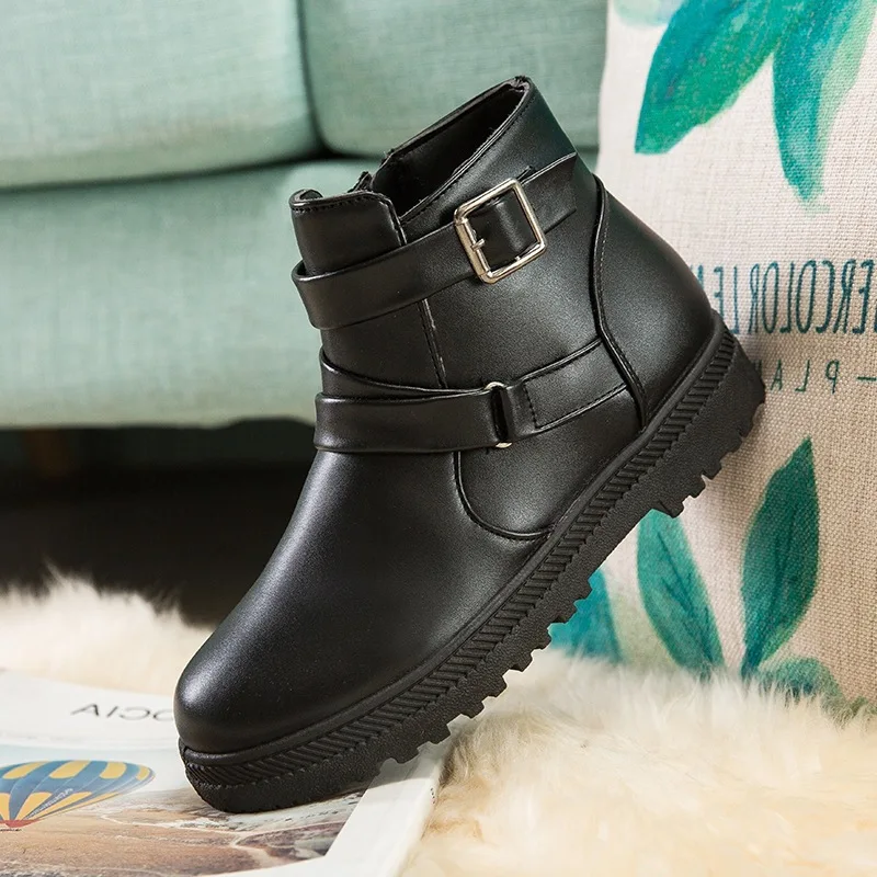 

Winter New Style Korean-style Casual Snow Boots Versatile WOMEN'S Boots Large Size Martin Short Boots Boots Women's Cotton Boots