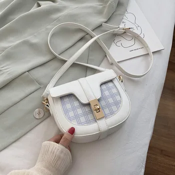 

New Saddle Bag Crossbody Bags Woman 2020 Trend Luxury Designer PU Leather Handbags Summer Small Purses Cross Body Shoulder Bag