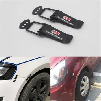 

2 Pcs Car Bumper Security Hook Car Hood Clip Hasp Quick Fasteners Lock Clip Car Trim Kit For Racing Car Accessories