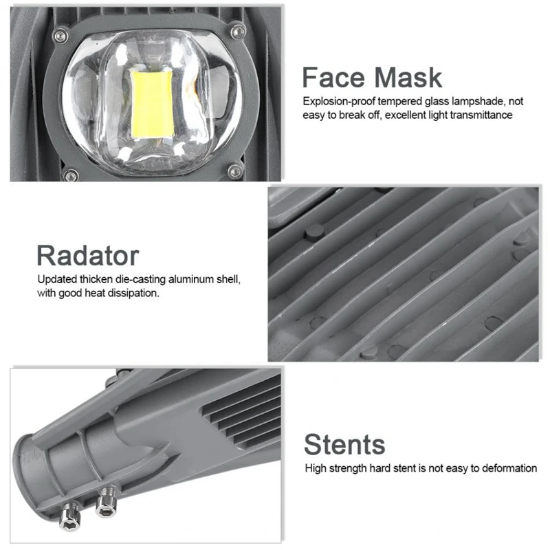 30W Led Street Light Waterproof Ip65 Road Street Flood Light Outdoor Garden Light Road Park Headlight Ac85-265V