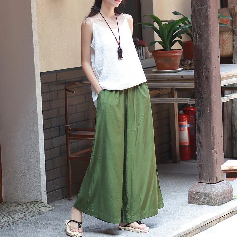 Женские осенние летние шелковые черные трусы брюки cuprammonuium pantalon mujer свободные широкие брюки с эластичной талией culotte AE62