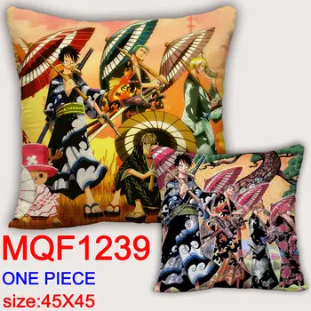 

2020 New Anime one piece Luffy Zoro Sanji Nico Robi Kaido Pillow Cover case 3D Print Two sided 45X45CM Decorative Pillowcase 03A