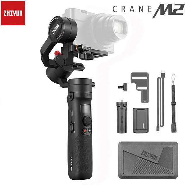 ZHIYUN Crane M2 3-осевой портативный монопод с шарнирным замком для действий беззеркальных Камера смартфонов Gopro Hero 5 6 7 стабилизатор Pk feiyutech G6 плюс - Цвет: Standard box