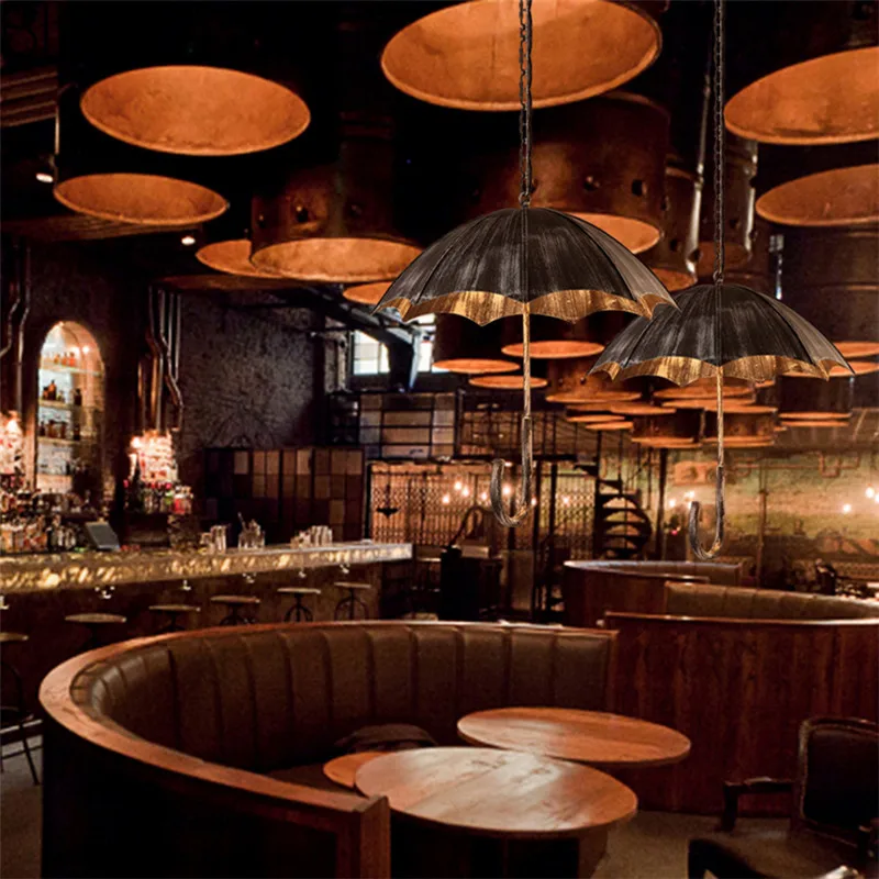 Скандинавские Ретро подвесные светильники промышленный зонтик подвесной светильник для столовой Бар Кафе Искусство декоративные