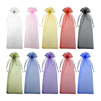 

40 Pack Organza Wine Bags,Drawstring Wine Bottle Organza Gift Bags for Baby Shower,Wedding,Party Favors,Samples Display