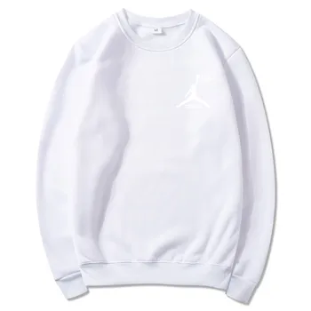

Shunprinces Autumn white basketball Color Long Sleeve pullover Sports No hat clothes for men Fashion Round Neck Pullover Tops