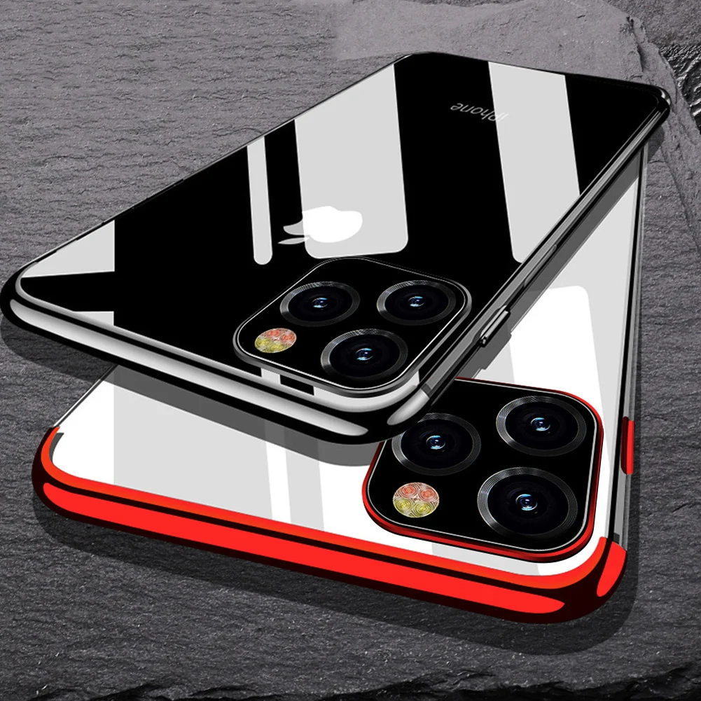 Ультра тонкий прозрачный мягкий ТПУ чехол для iPhone X XR XS Max силиконовый 11 2019 Pro MAX Coque