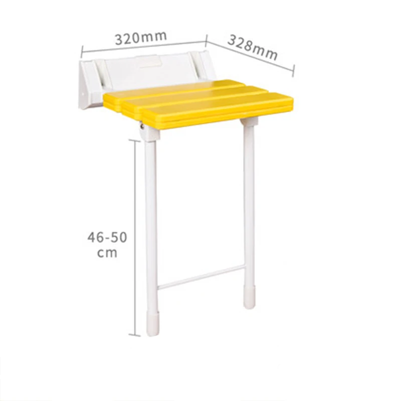 New Bath Shower Wall Chair Bathroom Stool High-quality Household Wall Mounted Shower Seat Bathroom Folding Chair With Stool Legs 2