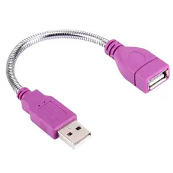 USB 2,0 гнездовой разъем USB 2,0 Мужской Разъем Гибкая металлическая трубка Кабель-адаптер, длина провода 10 сантиметров