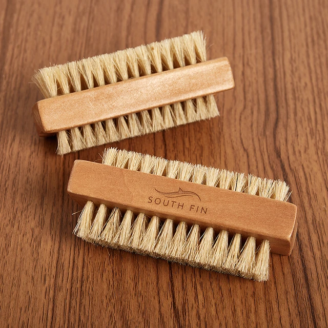 Wooden Nail Brush Scrubbing Finger Toe Washing Up Double Sided Bristles  O_OZ | eBay