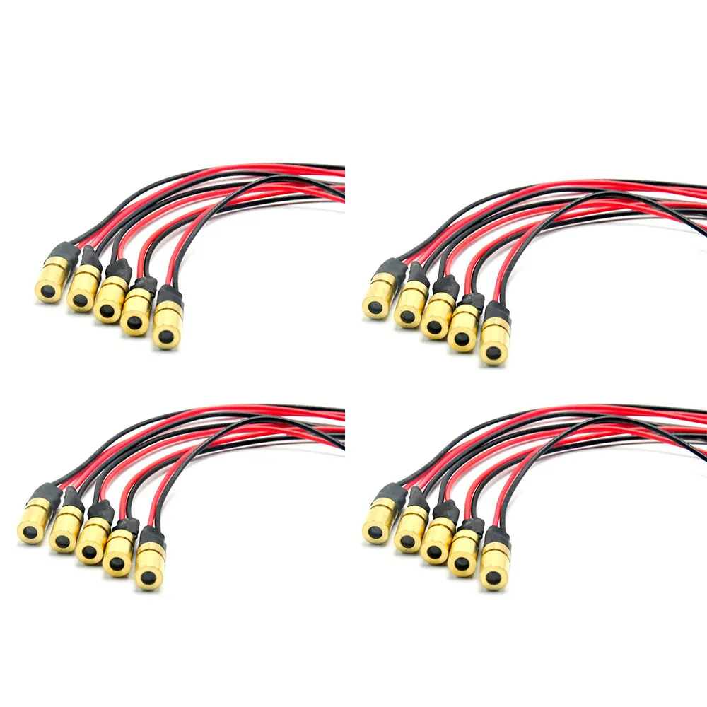 Mini IR Infrared Laser Dot Diode 780nm 3mW 3V Module 6x10mm with 6x10mm Brass Housing 20pcs