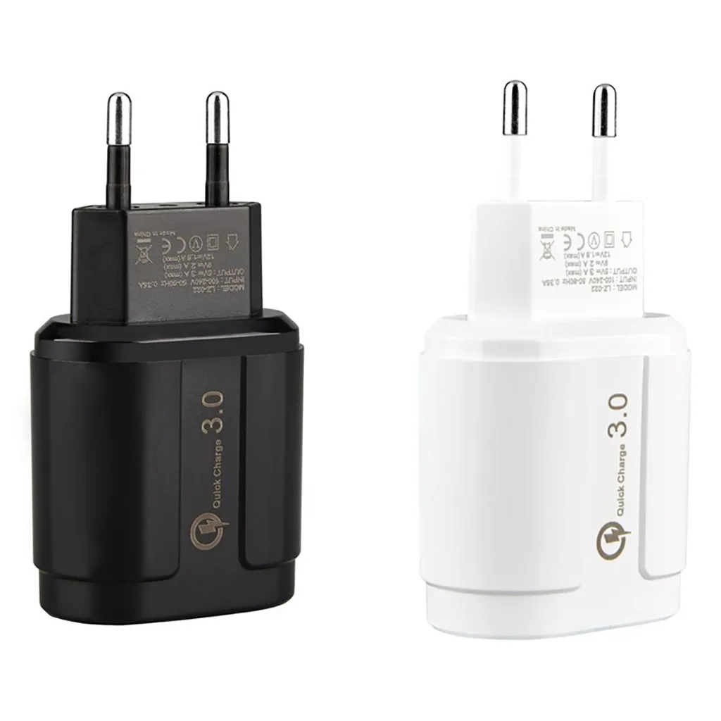 Быстрое зарядное устройство 3,0 USB зарядное устройство для iPhone для samsung для LG и более быстрое настенное зарядное устройство EU разъем-адаптер
