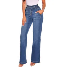 Джинсы мама Высокая талия джинсы mujer spodnie damskie джинсы vaqueeros mujer деним уличная одежда большого размера джинсы Сальса женские шаровары Z4