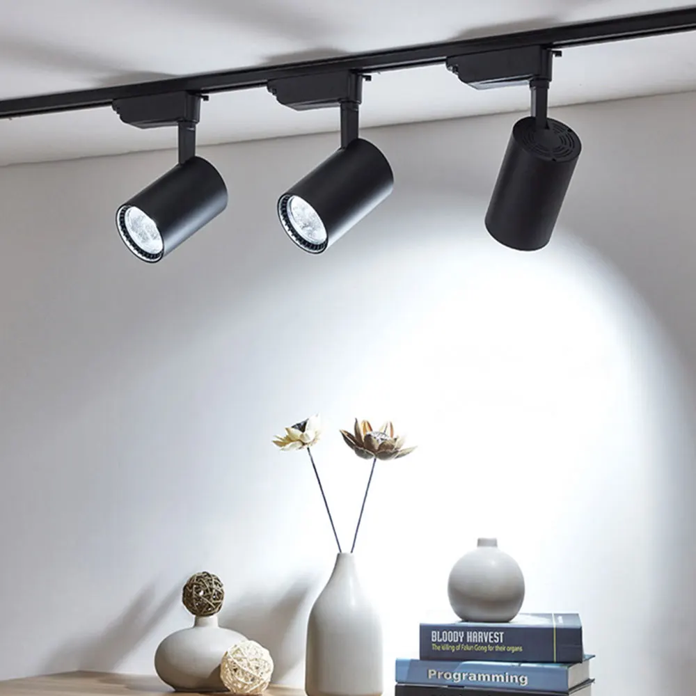 

COB 20W LED Track Light Aluminum Ceiling Rail Track Lighting Spot Rail Spotlights Replace Halogen Lamps