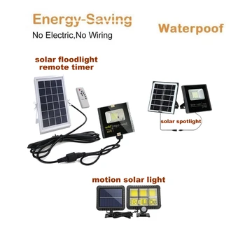 

Solar Lights Outdoor Wireless 120/100 LED Adjustable Angle Motion Sensor Light Security Lighting Lamp For Garden Wall Yard 54 LE