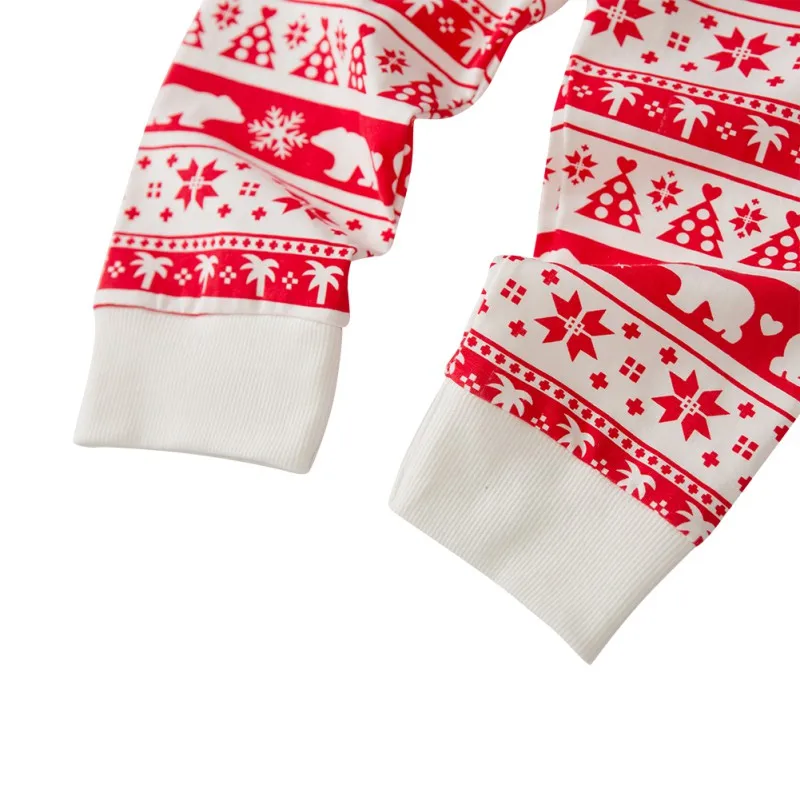 Christmas Holiday Clothes for Family Parent-child Suit Printing Home Service Cotton Soft Two-piece Pajamas Clothes Set