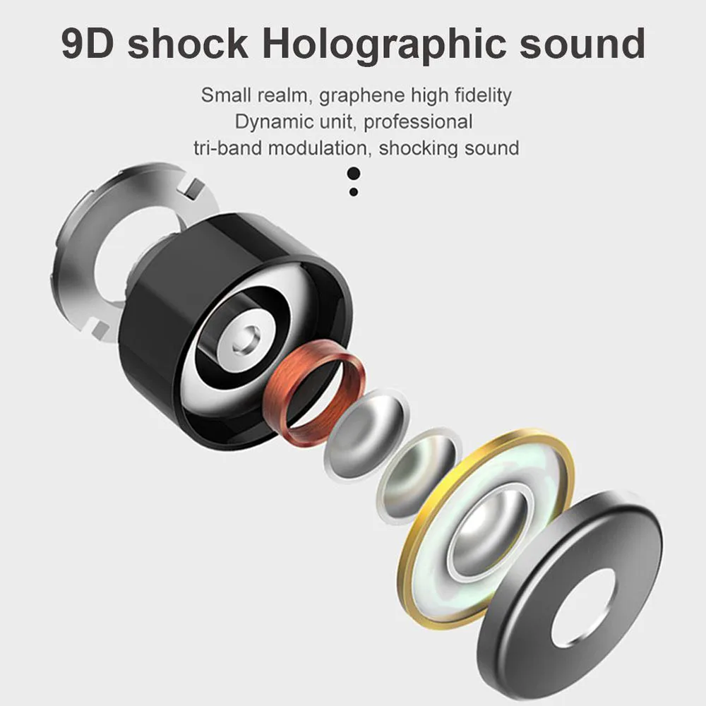 TWS Bluetooth 5,0 наушники Bluetooth наушники Hi-Fi стерео беспроводные наушники водонепроницаемые с микрофоном спортивные наушники