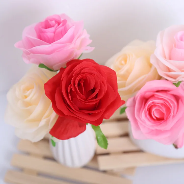 50pcs Silk Orchid Artificial Flower Heads Artificial Plants Silk Rose Jungle Party Wedding Decoration Flower Wall Coral Wedding