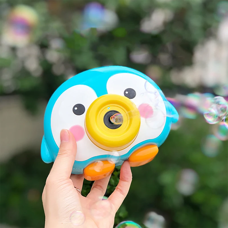 Children Automatic Funny Cute Cartoon Penguin Camera Baby Bubble Machine Outdoor Maker Gifts for Kids and Girls | Игрушки и хобби