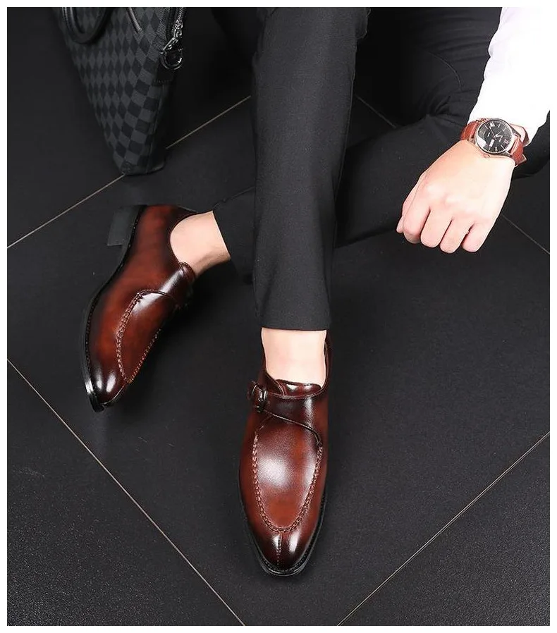 38-48 Мужская обувь; кожаные деловые удобные стильные мужские туфли-оксфорды;# MHC666