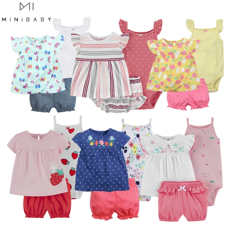 

New summer 2020 baby girl clothing princess 3 pieces infant girls clothes sets , 6M -24M outfit baby accessories babies costumes