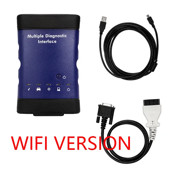 Синий OBD2 V2019.07 новейший forGM MDI MDI2 множественный диагностический интерфейс ForGM MDI wifi многоязычный для Opel сканер - Цвет: Синий