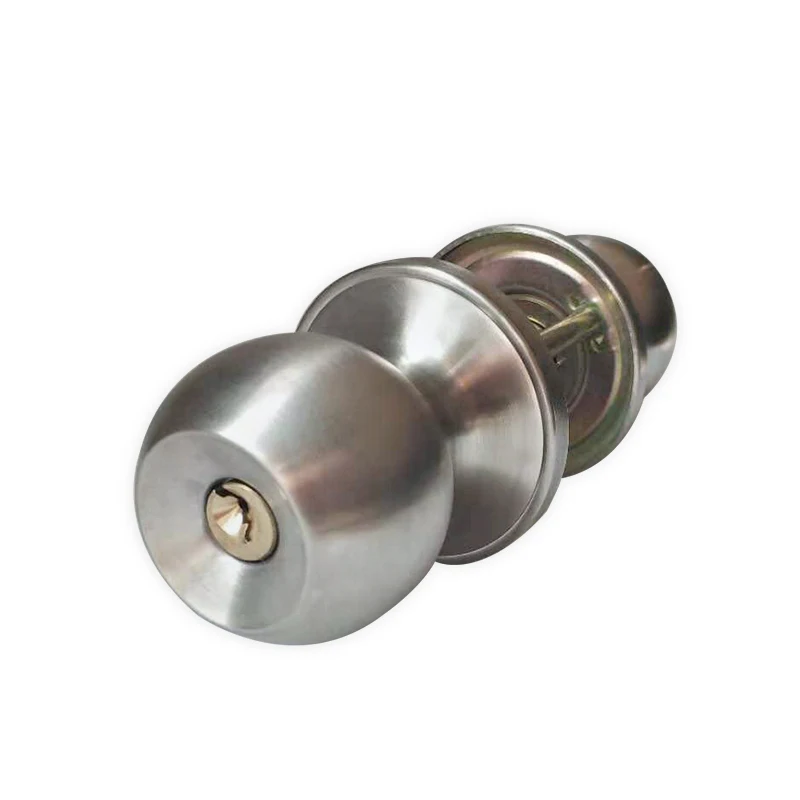 

Pro Stainless Rotation Round Door Knobs Handle Set For 25mm- 45mm Door Thickness