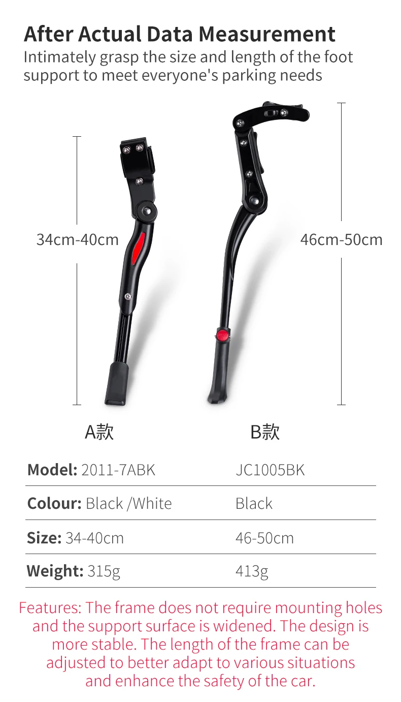 Porte-véLos Réglable RN Hauteur Pour Vélos 24-29 Pouces