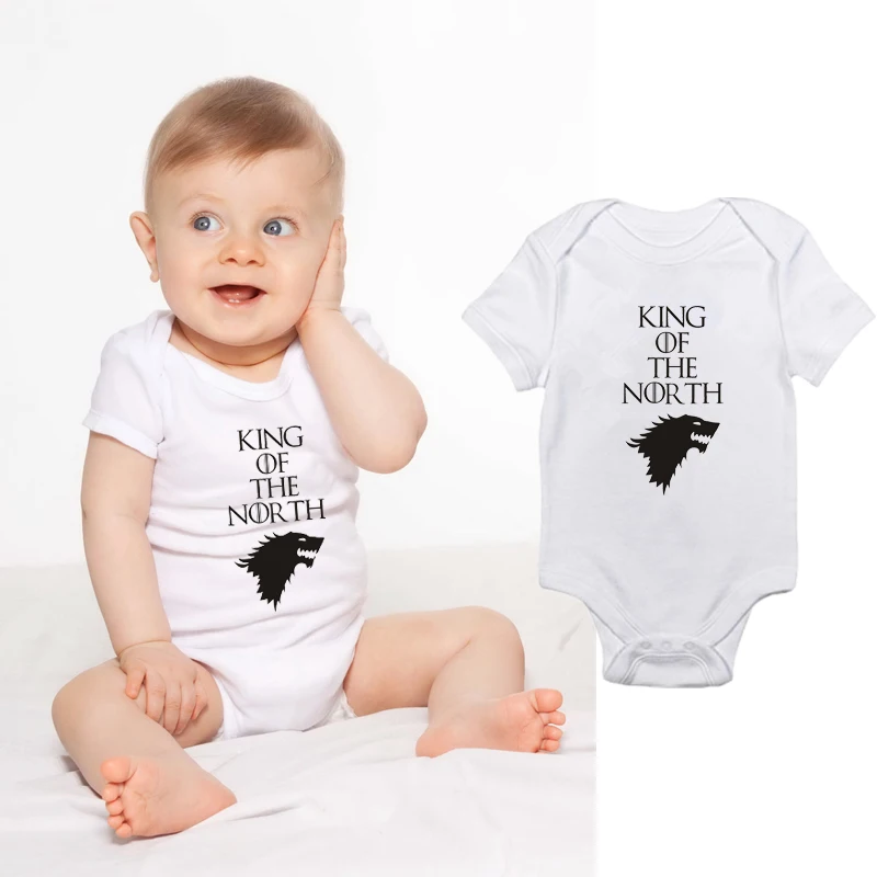 

2019 Game of Thrones Baby Onesie Funny Cotton Baby Boy Girl Short Sleeve Rompers Outfits 0-24M