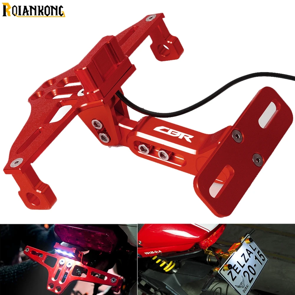 Регулируемый кронштейн для номерного знака мотоцикла Honda CBR600 F2 F3 F4 F4i 1991 2007