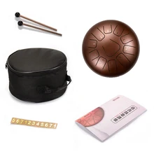 5.5-12 Inch Hang Drum 8/11-Tone Steel Tongue Drums C Key Hand Pan Drum with Mallets Carry Bags Percussion Instrument