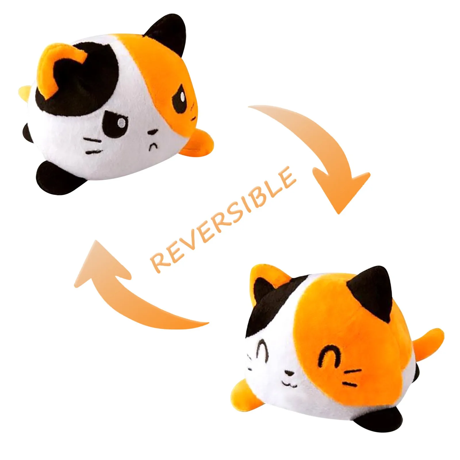 

2020 Cute Reversible Flip Cat Doll Kids Children's Birthday Gift Cute Double-sided Filled Animal Color Chapter Soft Plush Toy