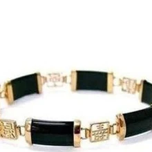 >@ > Новые ювелирные изделия черный браслет 7,5 txdz