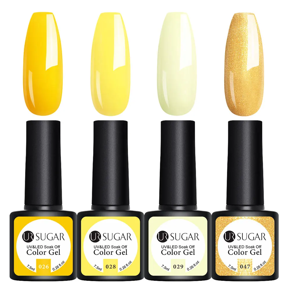 Ur Sugar 4/6 шт набор гелевых лаков UV Vernish! полупостоянная лаки для ногтей 7,5 мл био-Гели Soak Off Лаки ногтей маникюр Гель-лак для ногтей - Цвет: 4pcs set8