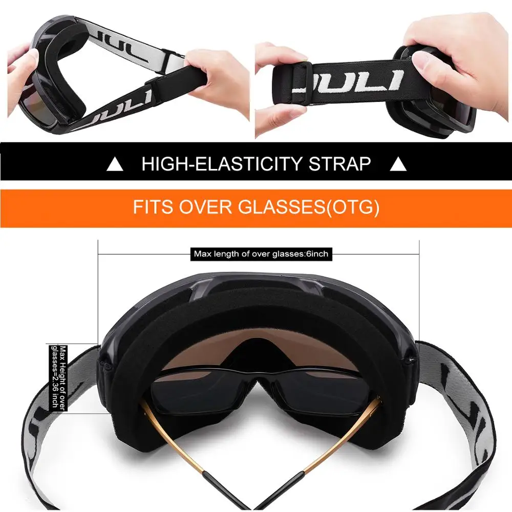 MAXJULI Ski Goggles for Men Women Winter Snow Sports Goggle with Anti-fog Double Lens Mask Glasses Snowboard Snowmobile BBS 5