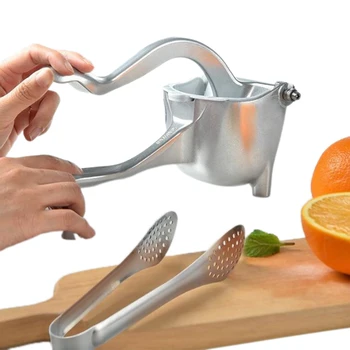 

Silver Metal Manual Juicer Fruit Squeezer Juice Squeezer Lemon Orange Juicer Press Household Multifunctional Juicer