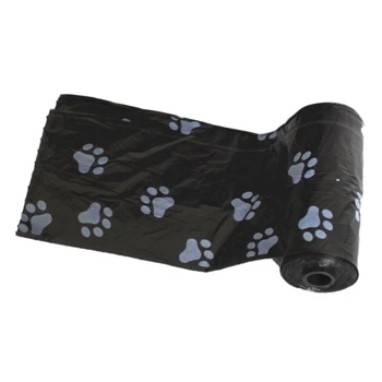 

10 rolls=150pcs Degradable Pet Dog Waste Poop Bag With Paw Printing Doggy Bag Shit picking bags