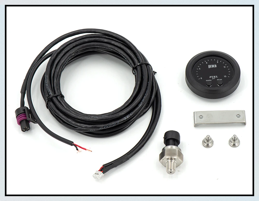 Universelles elektronisches 2-Zoll-/52-mm-Kraftstoffmanometer mit Npt-Sensor Öldruck digital 0-15psi rot LED ultra dünn – Detail 2