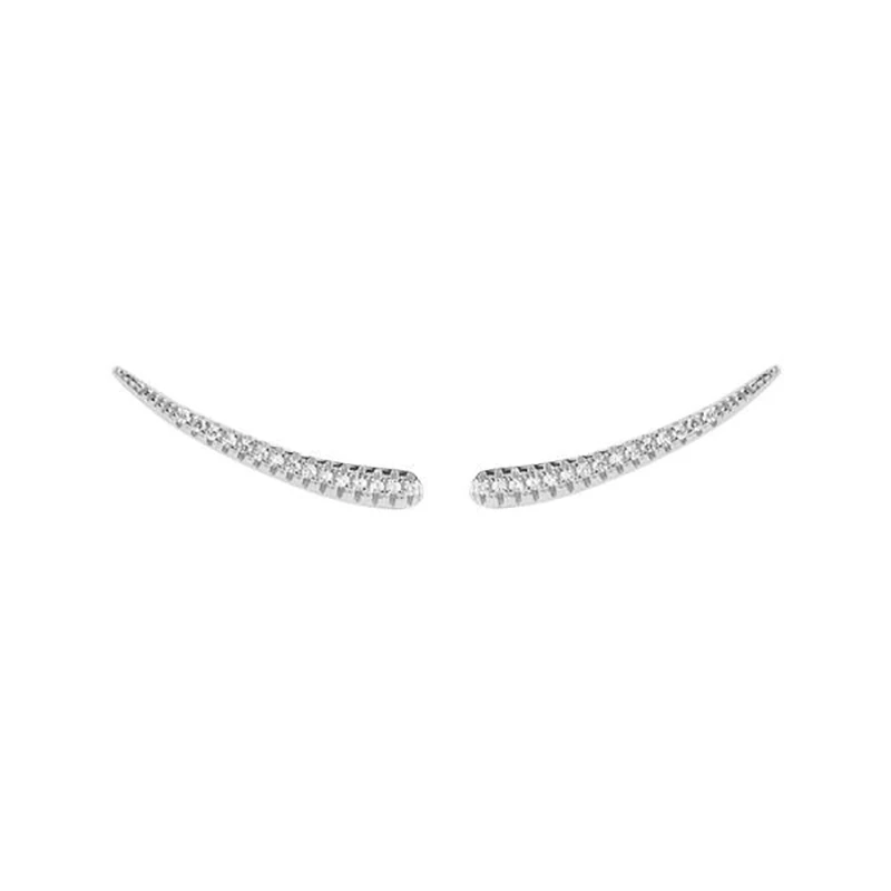 2021 gold-plated Ear Jackets Climbers Clip Earrings For Women CZ Zircon Stud Earring Earcuffs Men Jewelry Wholesale
