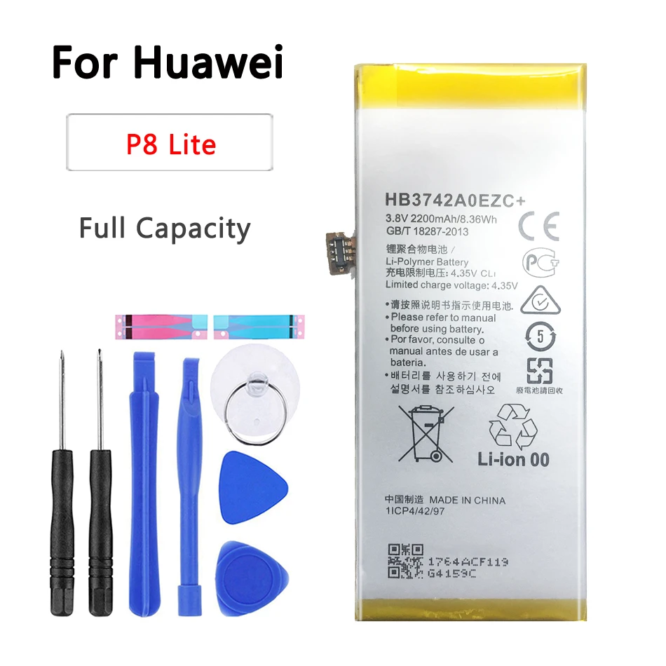 Аккумулятор HB3742A0EZC + для Huawei Ascend P8 Lite GR3 2016 L22 L23 L01 L03 L13 TAG-L21 UL00 CL00 | Мобильные