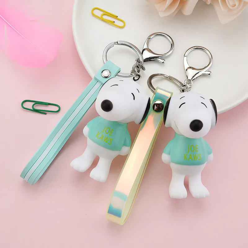 

2019 New Cartoon Dog Keychain peanuts Key Chain Dog keychain For Men Or Women keychain Girls Key ring Children's Toys Gift