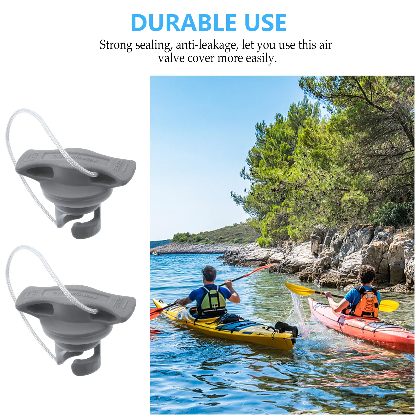 2pcs Boat Air Valve Cover Inflatable Cap Kayak Accessories Adapter | Спорт и развлечения