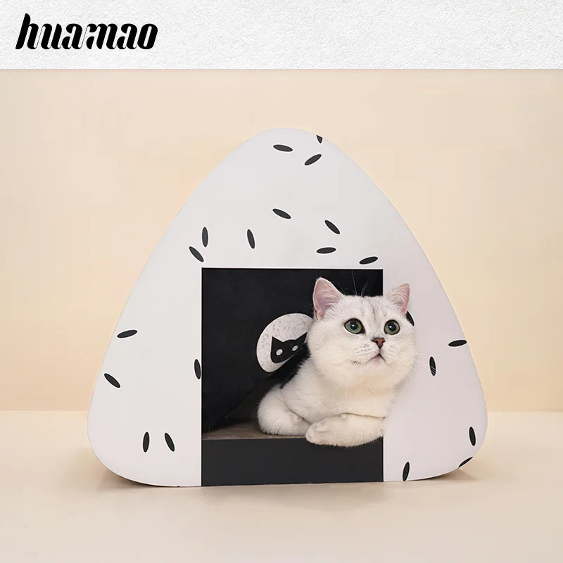 

Cat House Summer Closed Corrugated Paper Rice Group Cat House Villa Cat House Cat Scratch Dog Nest Cat Supplies Cat Bed House