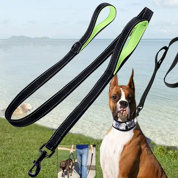 

New Pet Products Rope Dog Traction Large and Medium-sized Dog Nylon Double-layer Thickened Reflective Dog Rope Free Shipping