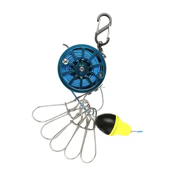 

Fishing Stringer Live Fish Lock Buckle with Reel and Float 5 stainless steel Snaps Clips Tackle Carp