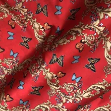 Базен Riche Getzner легкий роскошный барокко ветер бабочка печатных шелк, 19 метров широкий стрейч Атлас цвет 2 ткани