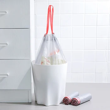 

5PCS Drawstring Trash Bags Colorful Garbage Bag Durable Strong Rubbish Bags Leak Proof Dustbin Waste Bin YU-Home