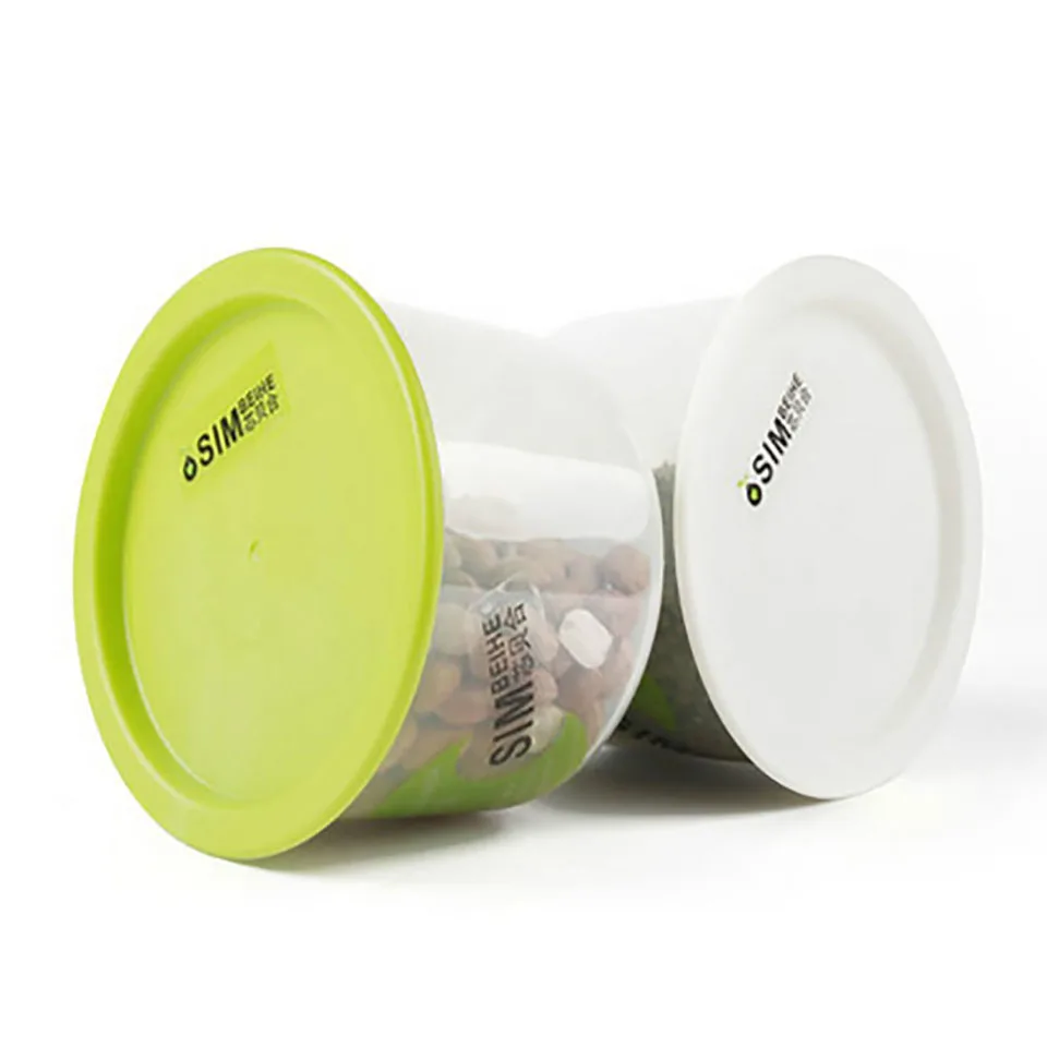 Прозрачный круглый контейнер для еды Transhome закусок пикника кухни хранения